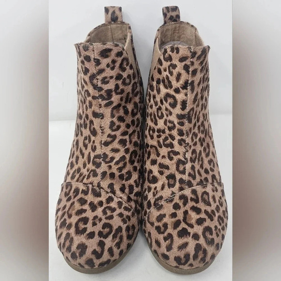 Dunes Women's Zoe Leopard Print Faux Suede Ankle Wedge Booties Size 8.5 W - Picture 2 of 15